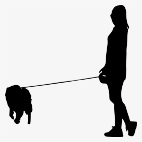 Transparent Woman Walking Silhouette Png - Person Walking Dog Silhouette Png, Png Download, Transparent PNG