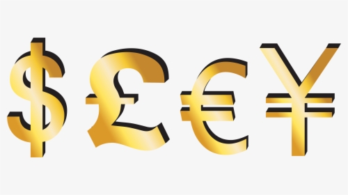 Dollar Pound Euro Yen Signs Png Clipart - Pound Euro To Dollar, Transparent Png, Transparent PNG