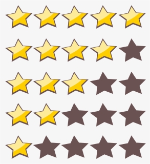 5 Star Rating Clipart - 1 5 Star Rating, HD Png Download, Transparent PNG