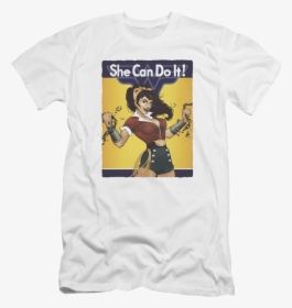 She Can Do It Wonder Woman T-shirt - Wonder Woman Rosie The Riveter Costume, HD Png Download, Transparent PNG
