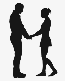 Couple Silhouette Holding Hands Png - Girl And Boy Silhouette Holding Hands, Transparent Png, Transparent PNG