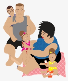 Family, Mom, Mother, Child, Girl, Baby, Daughter, Young - Cartoon, HD Png Download, Transparent PNG
