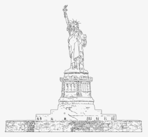Line Art,tower,blackandwhite - Statue, HD Png Download, Transparent PNG
