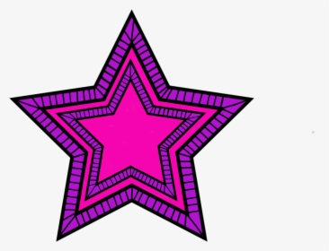 *✿*estrella*✿* Clipart, Stars, Black And White - Gold And Pink Star, HD Png Download, Transparent PNG