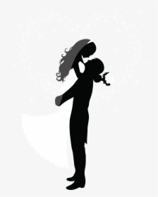 Wedding Couple Silhouettes Png Clip Art - Am Getting Married Today, Transparent Png, Transparent PNG