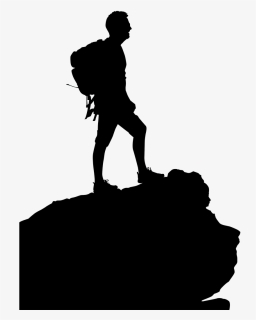 Cliff, Mountain, Silhouette, Adventure, Walking, Nature - Mountain Man Silhouette, HD Png Download, Transparent PNG