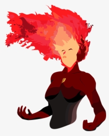 Hero With Hair On Fire, Woman With Blazing Hair - Illustration, HD Png Download, Transparent PNG