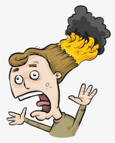 Hair On Fire Cartoon, HD Png Download, Transparent PNG