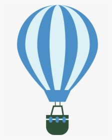 Iiii Clipart Hot Air Balloon - Blue Hot Air Balloon Png, Transparent Png, Transparent PNG