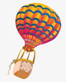 Balloon,line,hot Air Ballooning - Animasi Balon Udara Png, Transparent Png, Transparent PNG