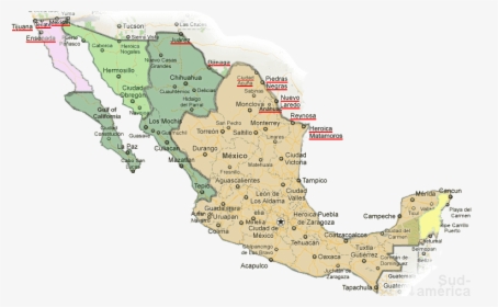 Mapa De Horarios De Mexico, HD Png Download, Transparent PNG