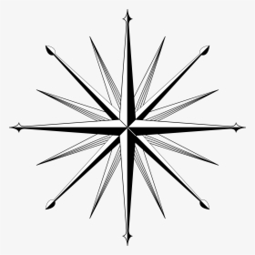 Wind Rose / Compass Rose Clip Arts - 16 Point Compass Rose, HD Png Download, Transparent PNG