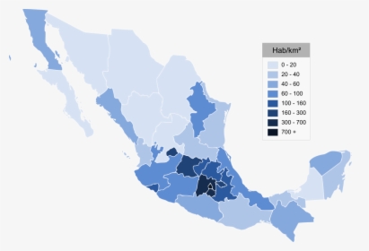 Densidad Demografica De Mexico, HD Png Download, Transparent PNG