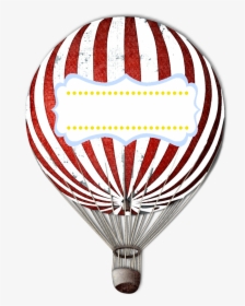 Vintage Hot Air Balloon Clipart - Clip Art Printable Vintage Hot Air Balloon, HD Png Download, Transparent PNG