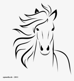 Drawing Horse & Hound Arabian Horse Horse Head Mask - Horse Face Clipart Black And White, HD Png Download, Transparent PNG