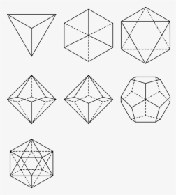 Dice, Platonic Solids, Polyhedral, D4, D6, D12, D10 - Polyhedral Dice Vector, HD Png Download, Transparent PNG