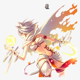 16 816k Kitsune 07 Dec - Anime Fire Cat Girl, HD Png Download, Transparent PNG