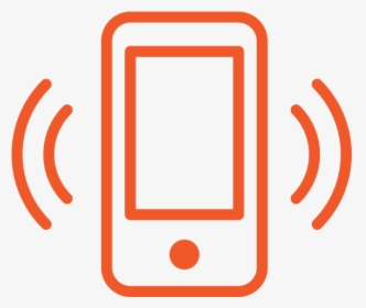 Mobile Phone Icon - Orange Cell Phone Icon, HD Png Download, Transparent PNG