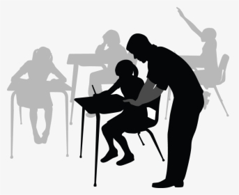 Students In A Classroom Silhouette, HD Png Download, Transparent PNG