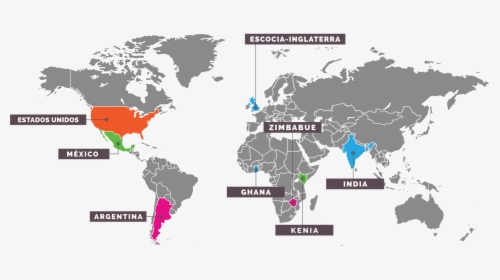Mapa De Colaboradores - Stock Image World Map, HD Png Download, Transparent PNG