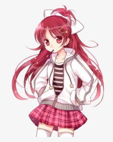 School Anime Girl Png - Anime Chibi Cool Girl, Transparent Png, Transparent PNG