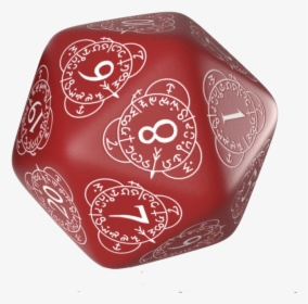 Polyhedral Dice Spindown D20 Level Counter Red / White - Throne Of Eldraine D20, HD Png Download, Transparent PNG