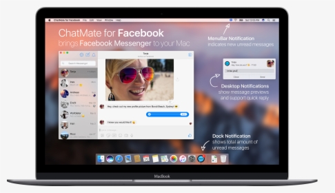 Chatmate For Facebook On Macbook - Mac Os X Sierra Spotlight, HD Png Download, Transparent PNG