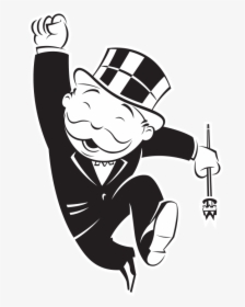 Transparent Personality Clipart - Monopoly Black And White, HD Png Download, Transparent PNG