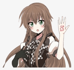 Transparent Brown Eye Clipart - Anime Girl With Brown Hair And Green Eyes, HD Png Download, Transparent PNG