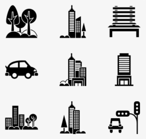 City Set - Architecture Icon Png Free, Transparent Png, Transparent PNG