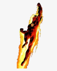 Marvel Fantastic Four Logo Images Gallery - Marvel Human Torch Fantastic Four, HD Png Download, Transparent PNG