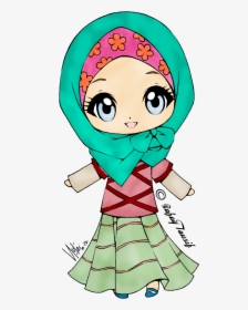 Muslim Girl Clipart Cute - Cute Muslim Girl Cartoon, HD Png Download ,  Transparent Png Image - PNGitem