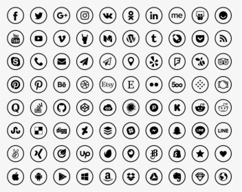 60 Social Media Icons - Contact And Social Media Icons, HD Png Download, Transparent PNG
