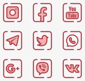 Essential Set - Social Media Icons Yellow, HD Png Download, Transparent PNG