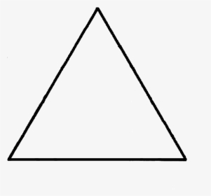 Black And White Triangle Png - Triangle Simple, Transparent Png, Transparent PNG