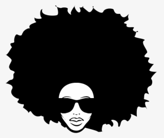 Afro-textured Hair Black African American Big Hair - Black Fat Woman Silhouette, HD Png Download, Transparent PNG