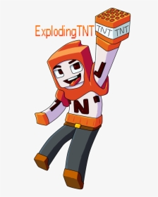 Minecraft Explosion Png -awesome Exploding Tnt Fanart - Explodingtnt X Failboat, Transparent Png, Transparent PNG