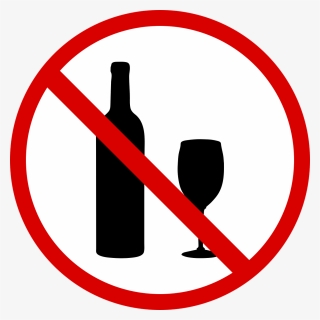 No Drinking, No Symbol, Wine, Glass, Bottle, Drink - No Alcohol Sign Png, Transparent Png, Transparent PNG