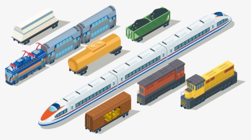 Train Isometric Vector Free, HD Png Download, Transparent PNG