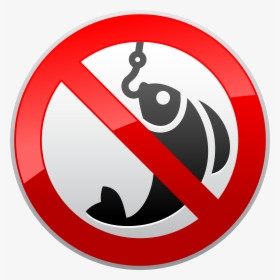 No Fishing Prohibition Png Clipart - Don T Fishing Clipart, Transparent Png, Transparent PNG