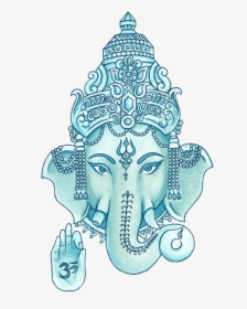 Ganesha Vector Watercolor - Elephant Buddhism, HD Png Download, Transparent PNG
