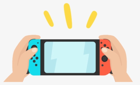 Nintendo Switch Png Pic - Hand Holding Portable Game Console Vector, Transparent Png, Transparent PNG