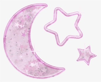 Get The Best Gif On Giphy - Pink Moon And Star, HD Png Download, Transparent PNG