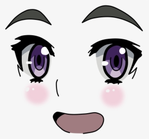 Anime Eyes Transparent Background Clipart , Png Download - Anime Girl Face Transparent, Png Download, Transparent PNG