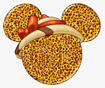 Minnie Mouse Ears With Crown Clipart - Mickey In Animal Kingdom Clipart, HD Png Download, Transparent PNG
