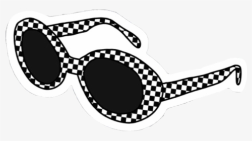 #vsco #aesthetic #cloutgoggles #glasses #checkered - Vsco Stickers Black And White, HD Png Download, Transparent PNG