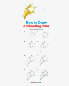 How To Draw Shooting Star - Shooting Star Drawing Easy, HD Png Download, Transparent PNG