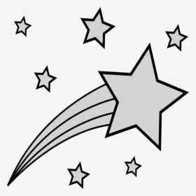 Shooting Star Colouring Page , Png Download - Star Picture For Colouring, Transparent Png, Transparent PNG