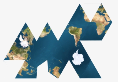 Dymaxion Map Ocean - Dymaxion Sky Ocean World Map, HD Png Download, Transparent PNG