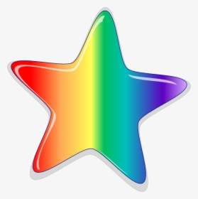 Shooting Star Clipart Rainbow - Rainbow Colorful Star Clipart, HD Png Download, Transparent PNG